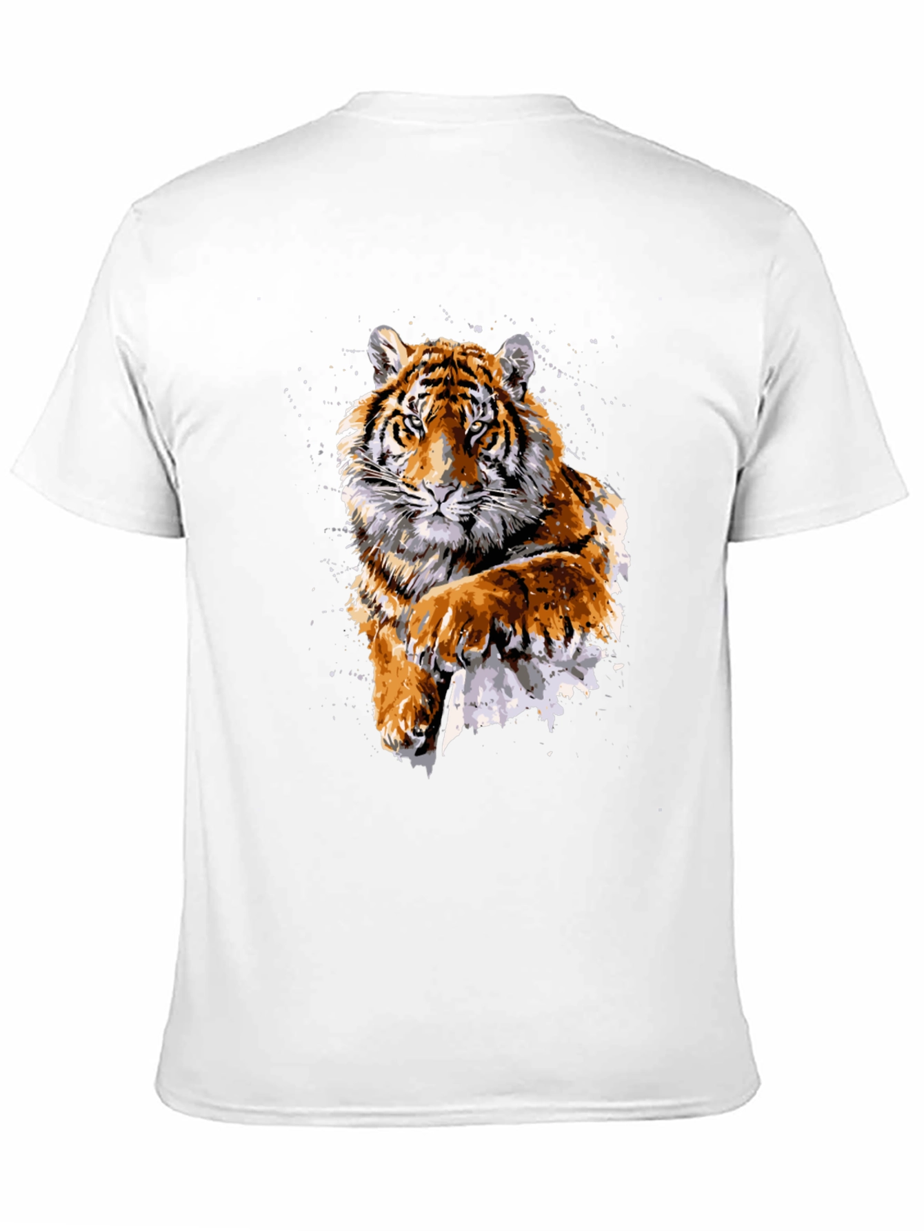 Tiger Graphic Print Crew Neck T-Shirt