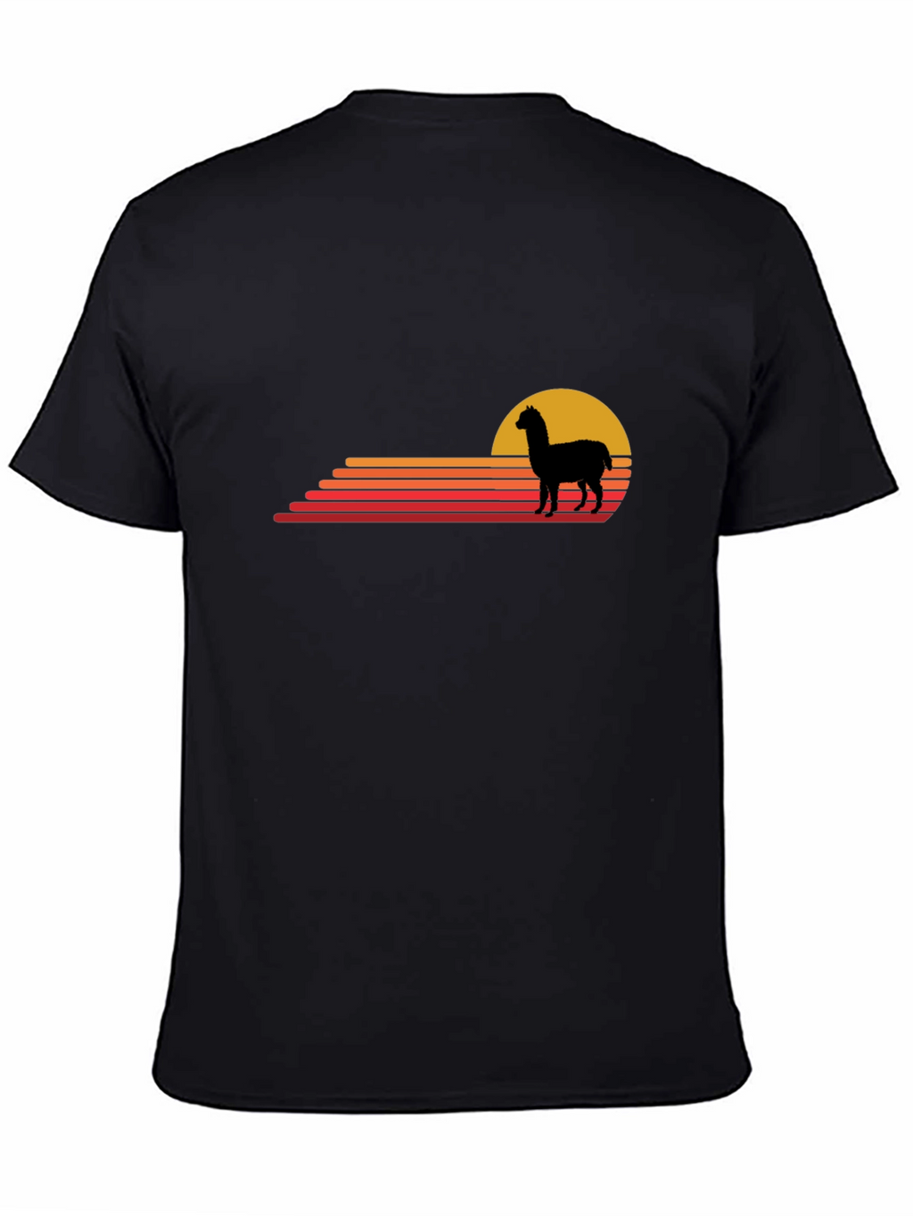 Alpaca Sunset Graphic Tee - Retro Style