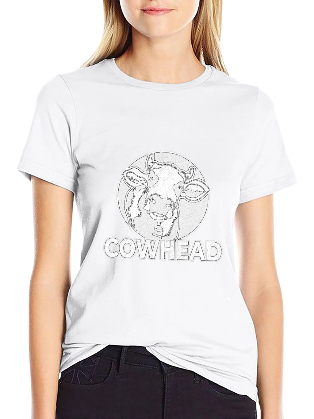 Cowhead Graphic Tee -  Distressed Print