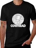 Cowhead Graphic Tee -  Distressed Print