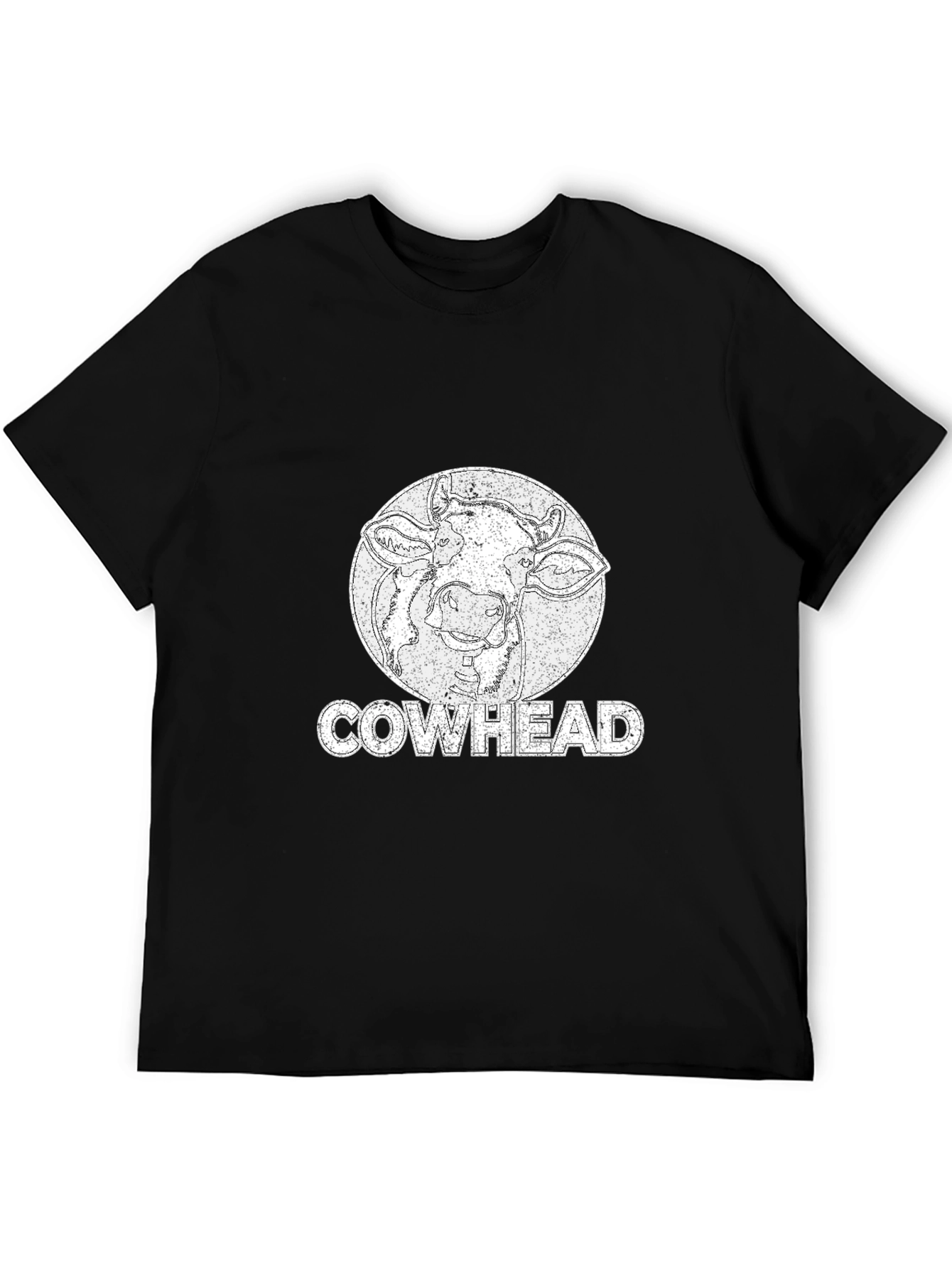 Cowhead Graphic Tee -  Distressed Print
