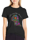 Equality Bloom Graphic Tee - Black Unisex T-Shirt