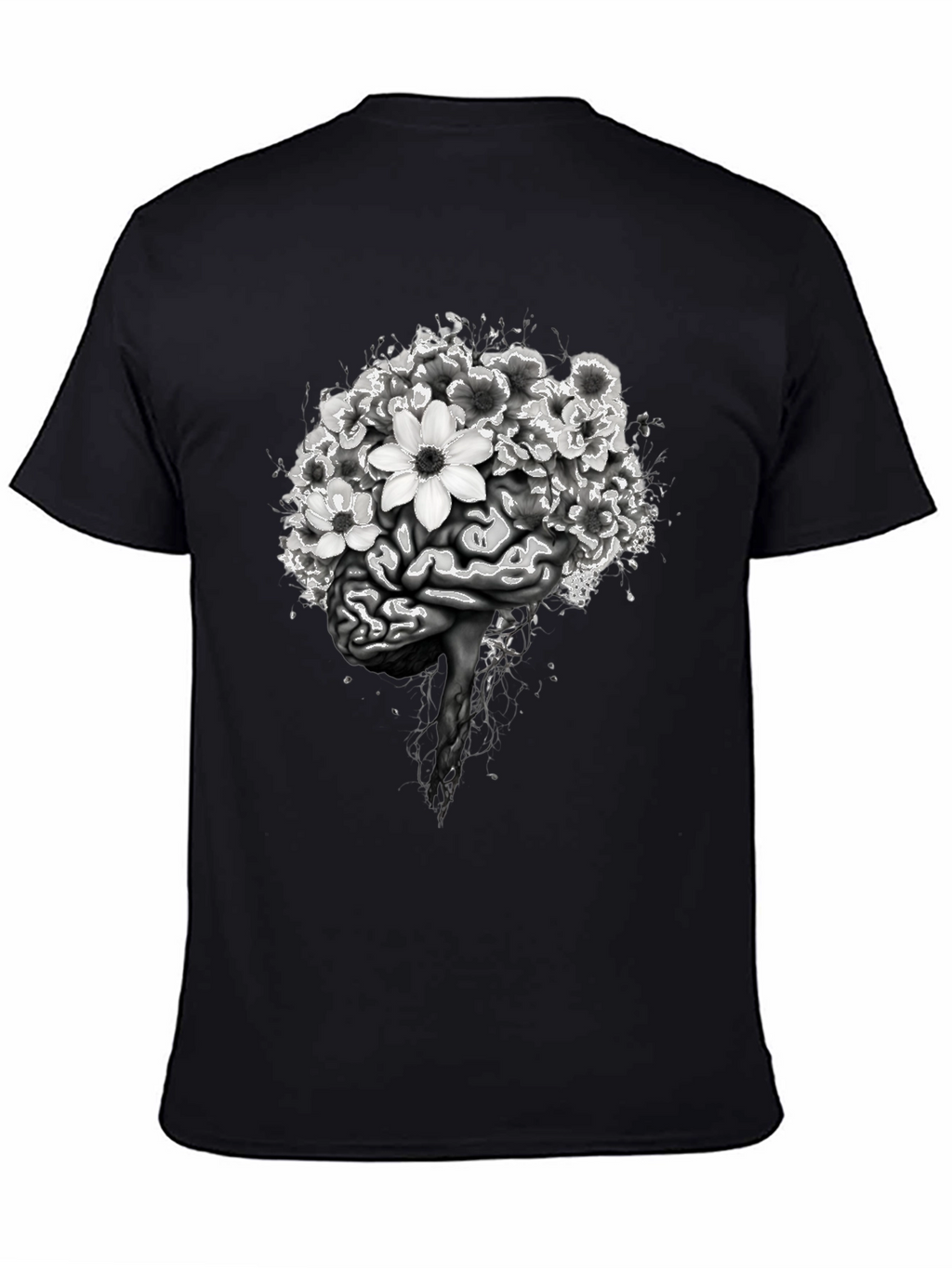 Floral Brain Graphic Tee - Creative Mind T-Shirt