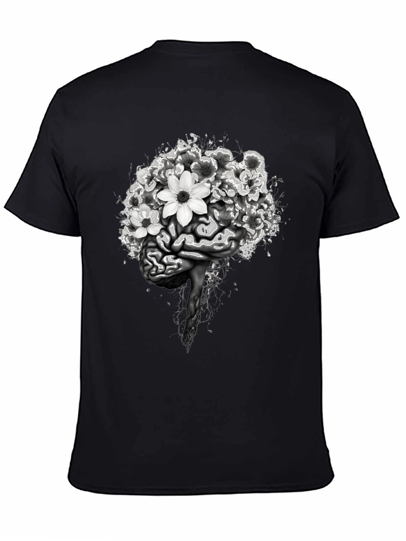 Floral Brain Graphic Tee - Creative Mind T-Shirt
