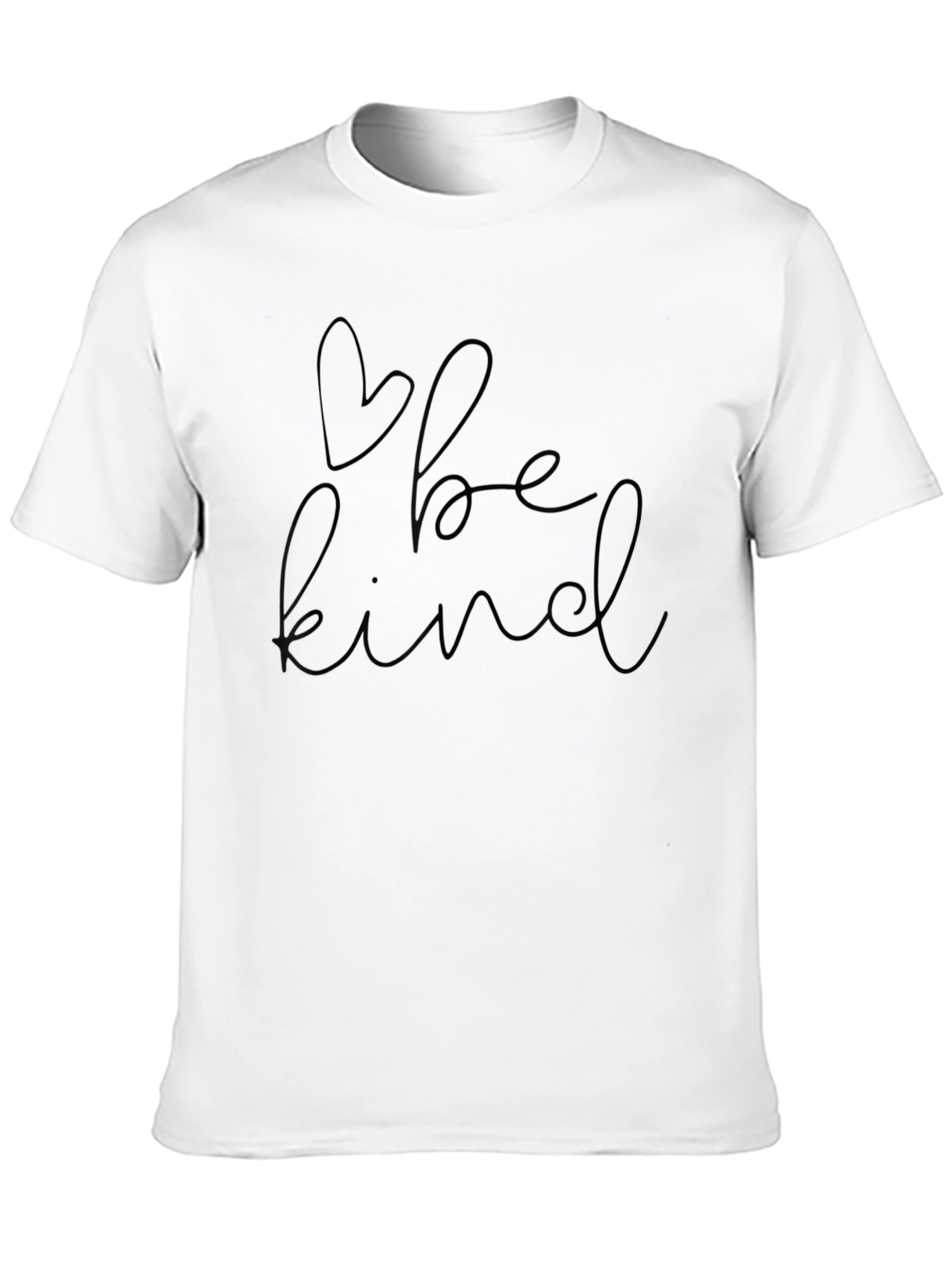 Be Kind Heart Graphic Black T-Shirt