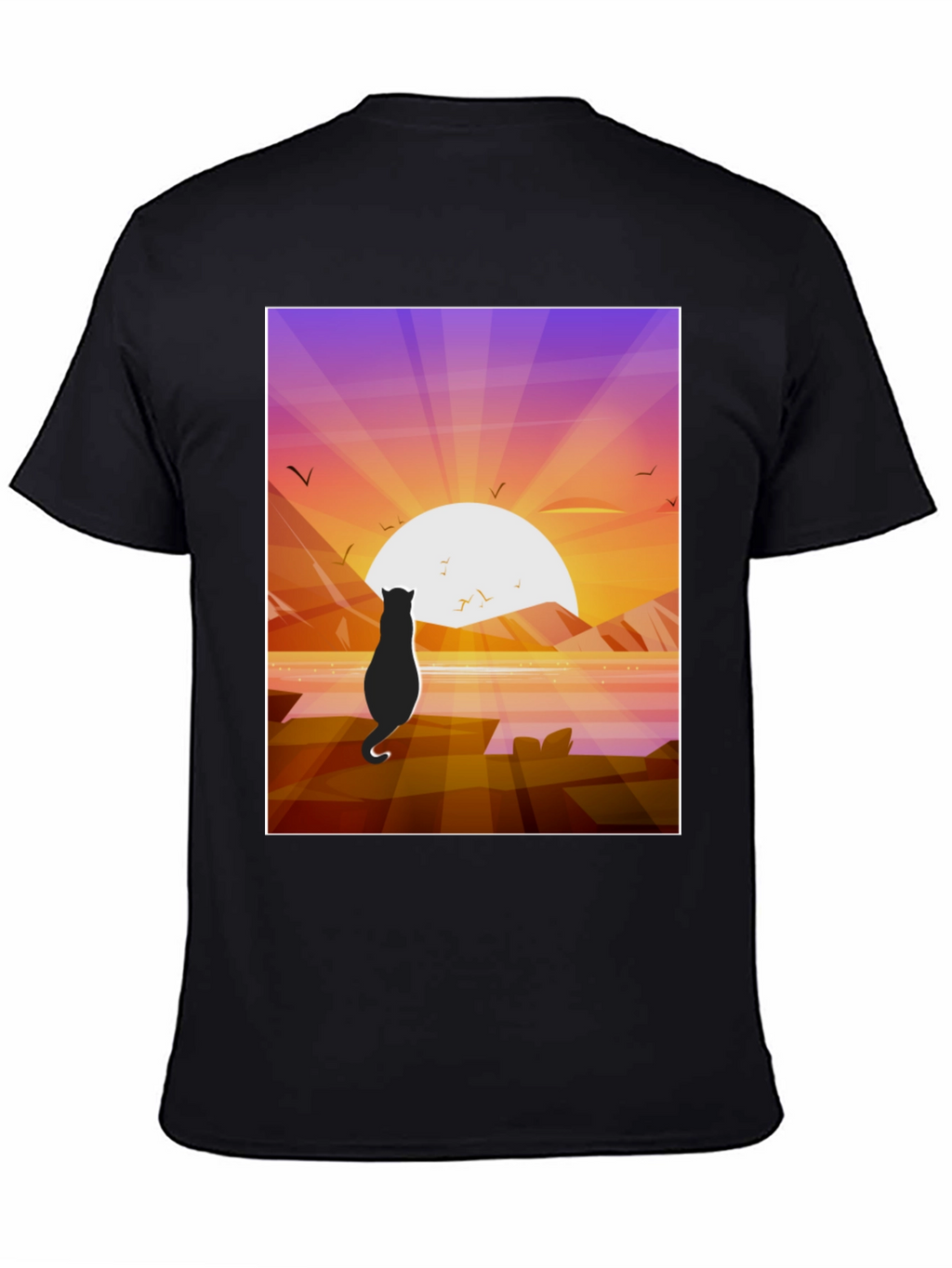 Cat Silhouette Sunset T-Shirt