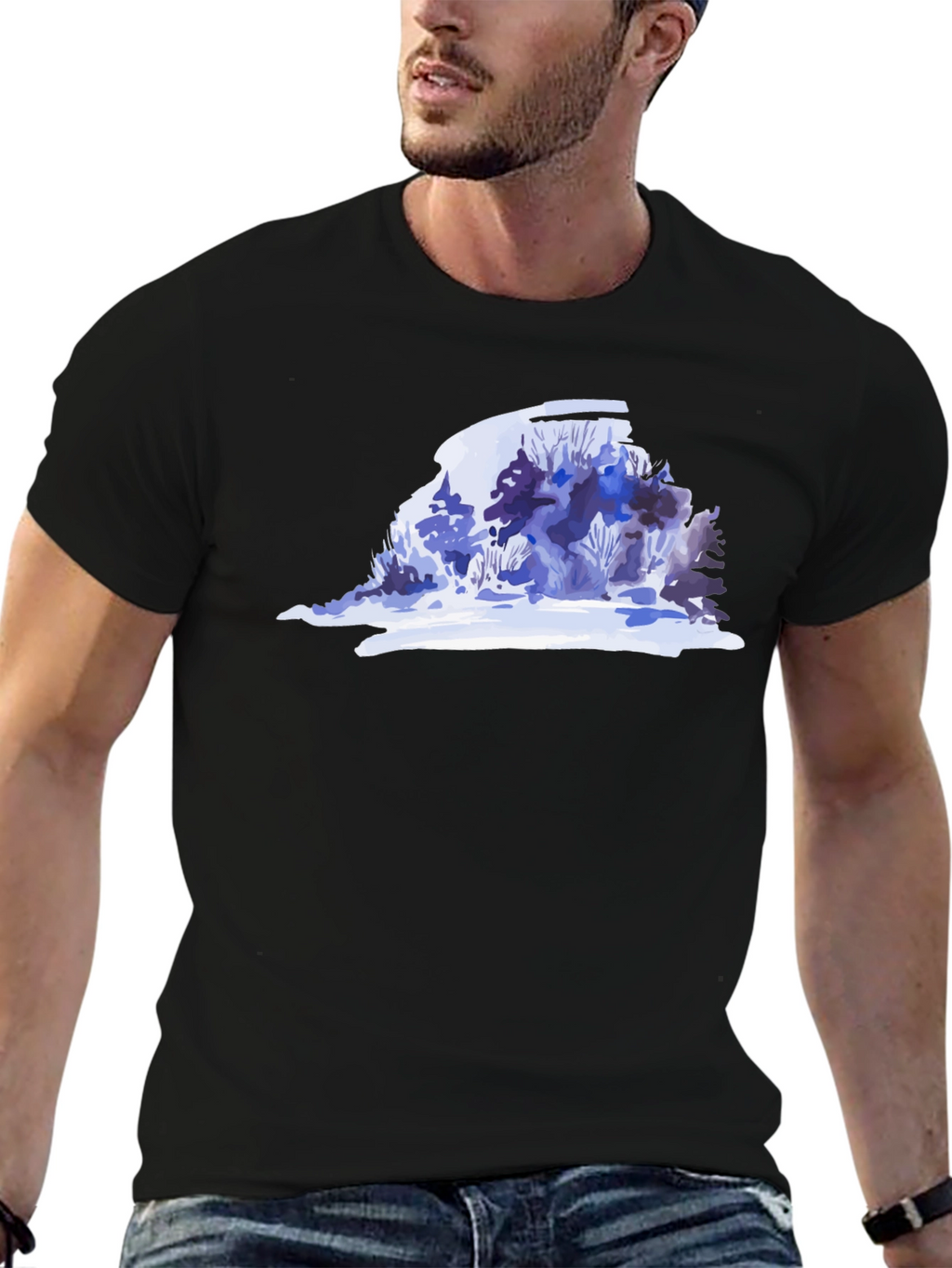 Winter Bush Graphic Tee - Stylish Nature Inspired Design