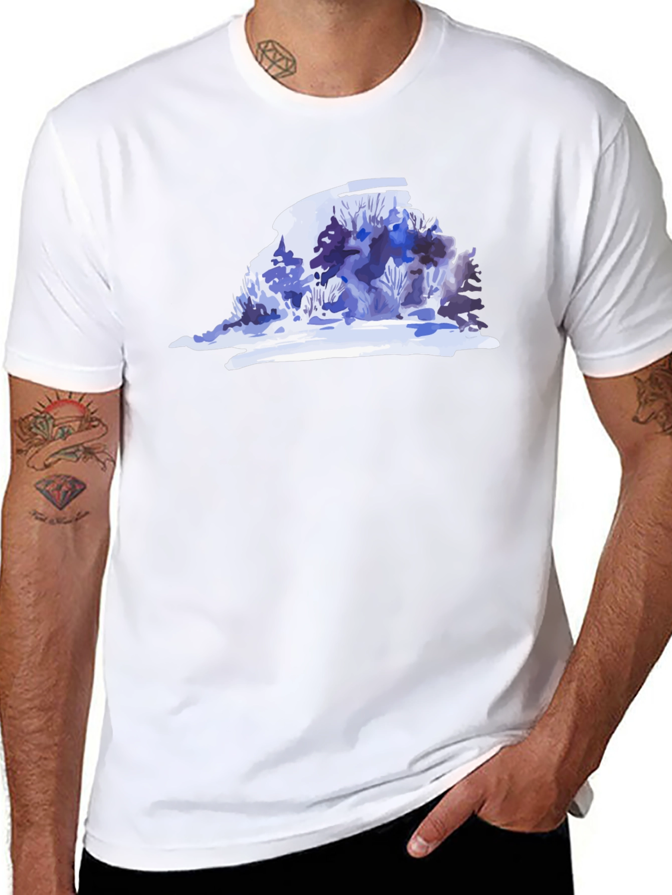 Winter Bush Graphic Tee - Stylish Nature Inspired Design