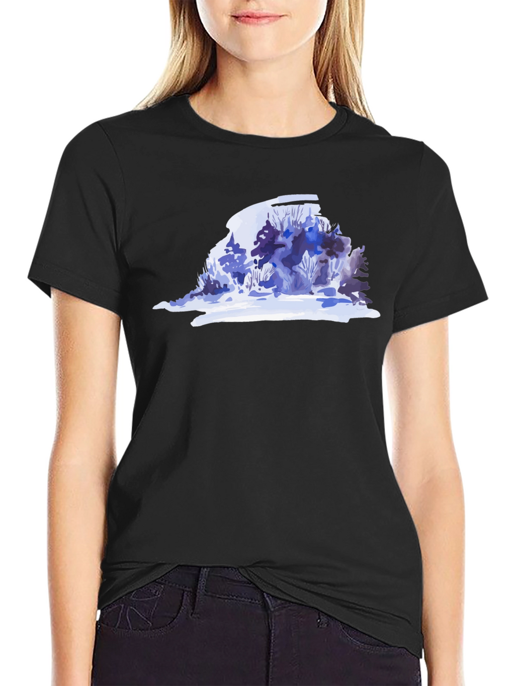 Winter Bush Graphic Tee - Stylish Nature Inspired Design