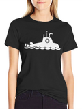 Submarine Graphic Black T-Shirt
