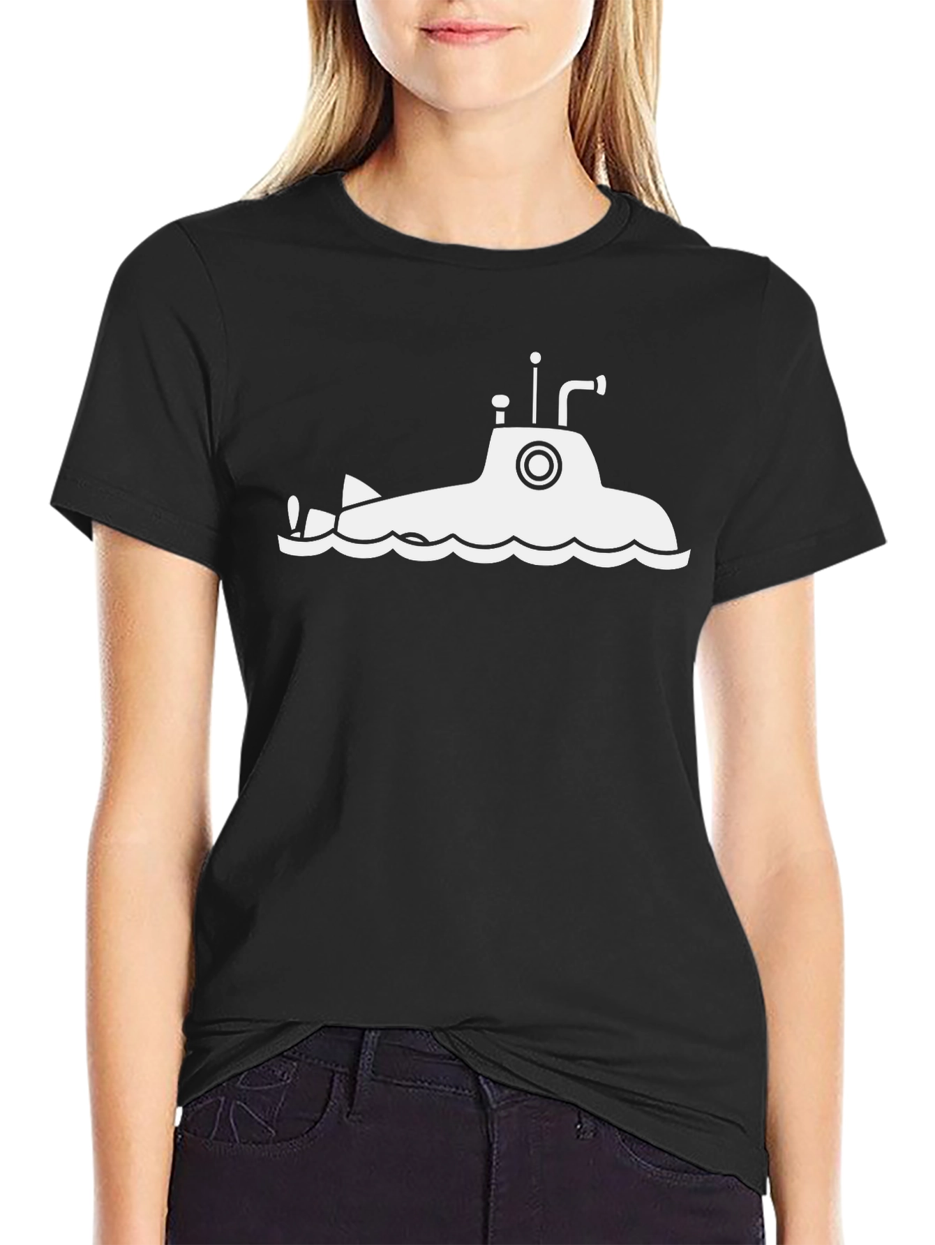 Submarine Graphic Black T-Shirt