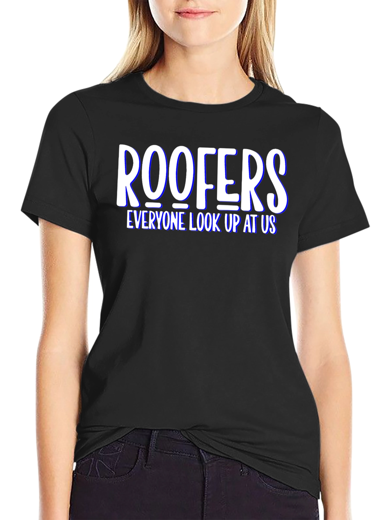 Roofers Look Up at Us T-Shirt