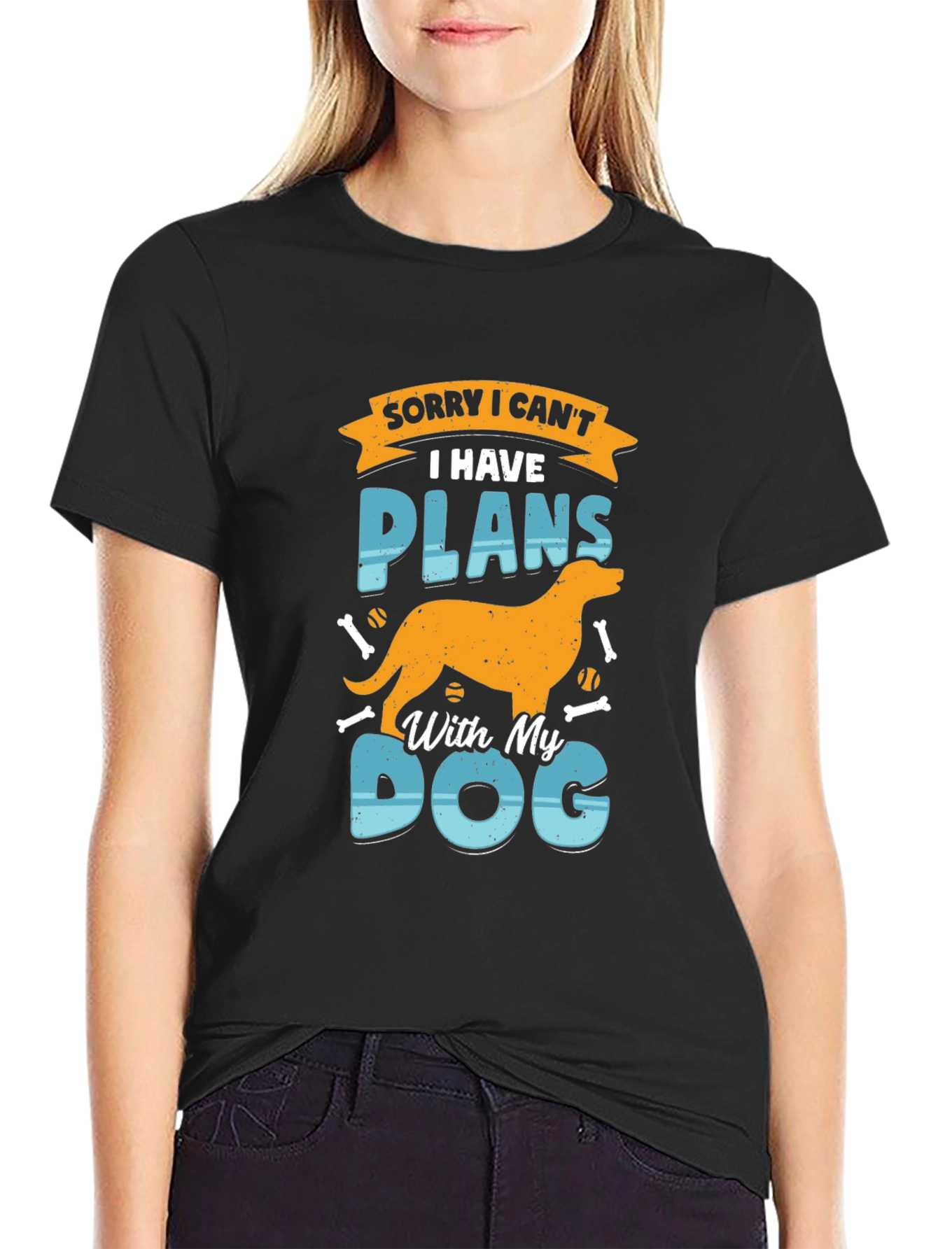 Sorry I Can’t I Have Plans With My Dog T-Shirt – Funny Dog Lover Tee