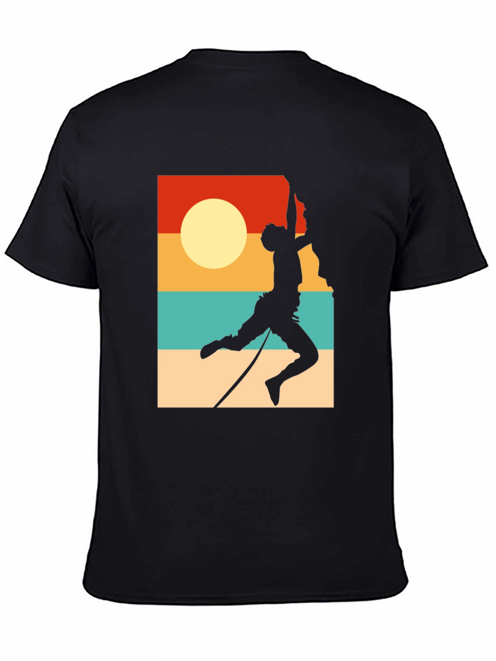 Rock Climbing Retro Sunset Graphic Tee