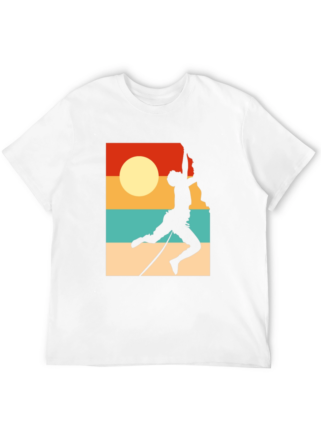 Rock Climbing Retro Sunset Graphic Tee