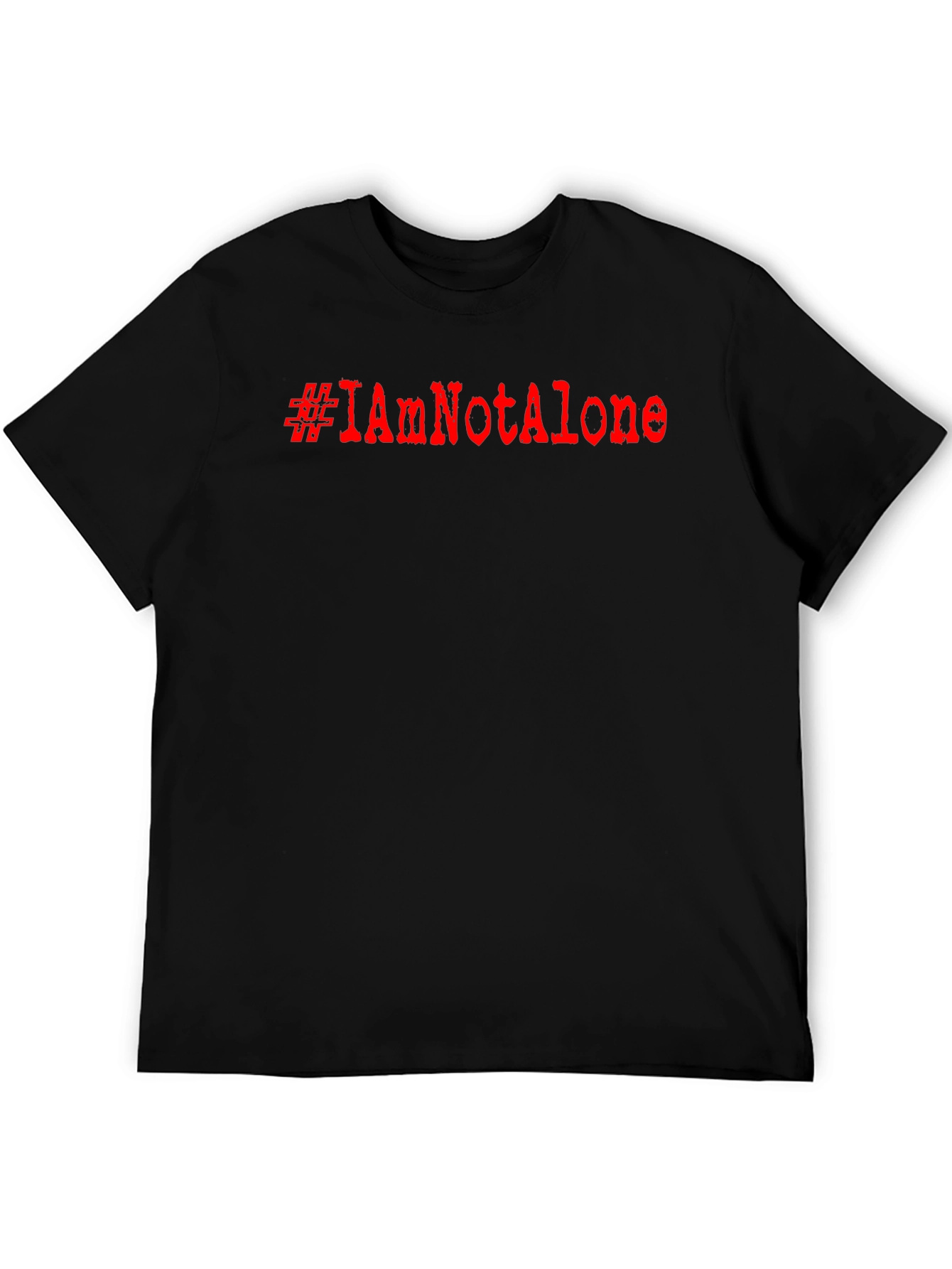 #IAmNotAlone Graphic Tee - Black Comfort Fit T-Shirt