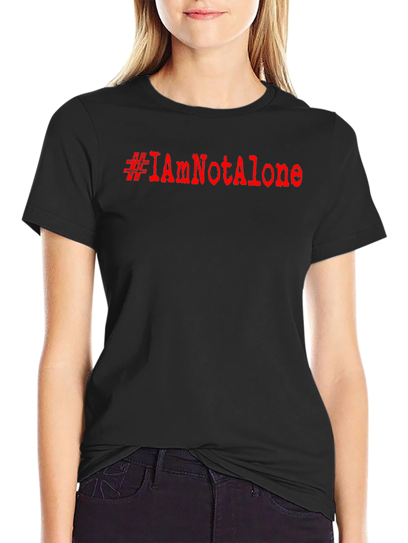 #IAmNotAlone Graphic Tee - Black Comfort Fit T-Shirt