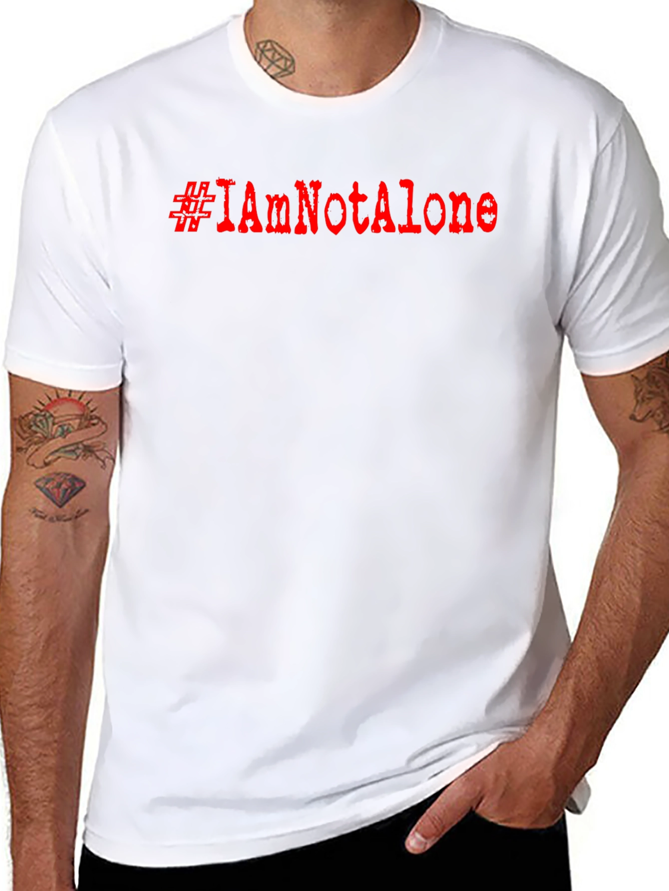 #IAmNotAlone Graphic Tee - Black Comfort Fit T-Shirt