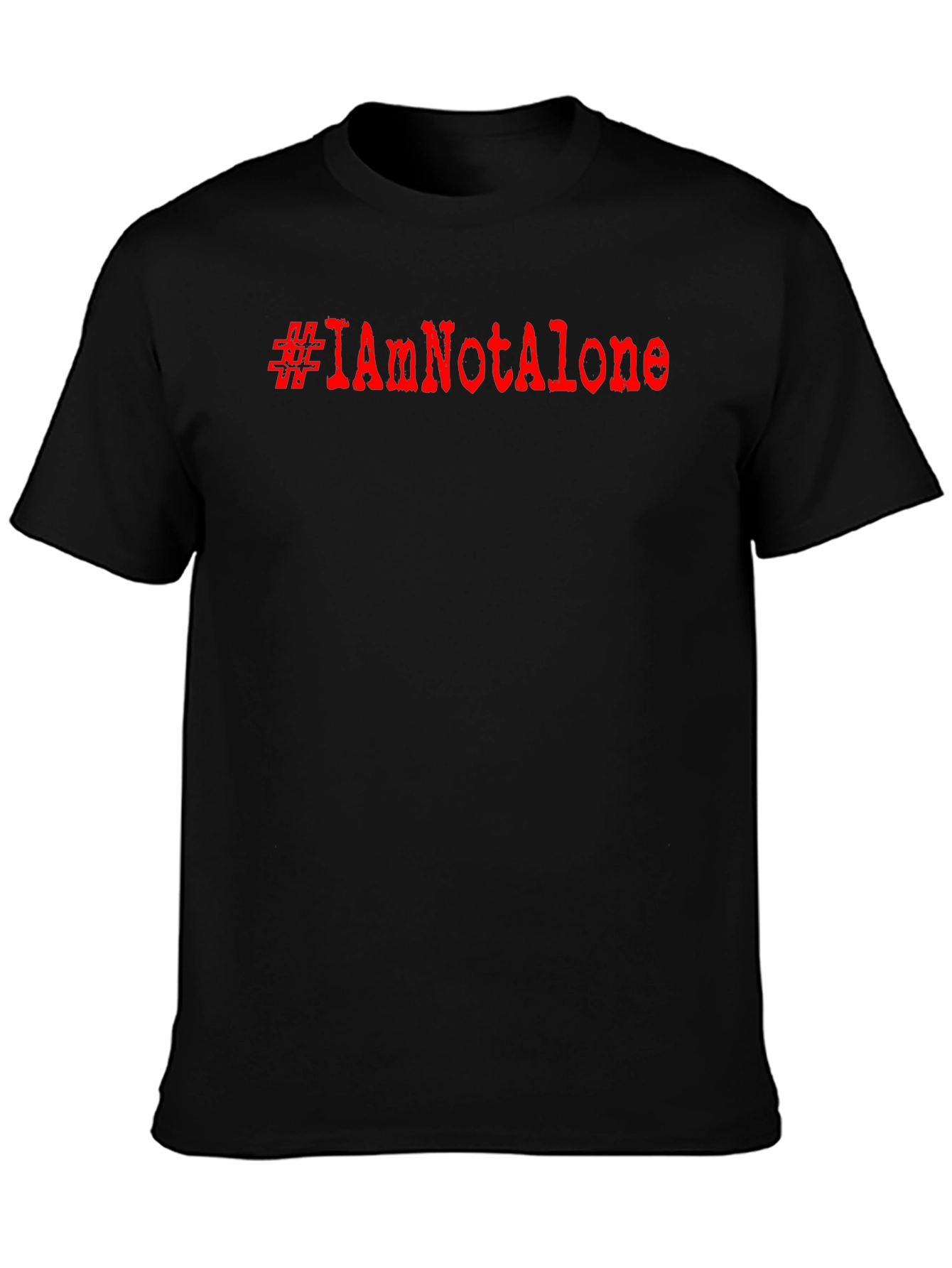 #IAmNotAlone Graphic Tee - Black Comfort Fit T-Shirt