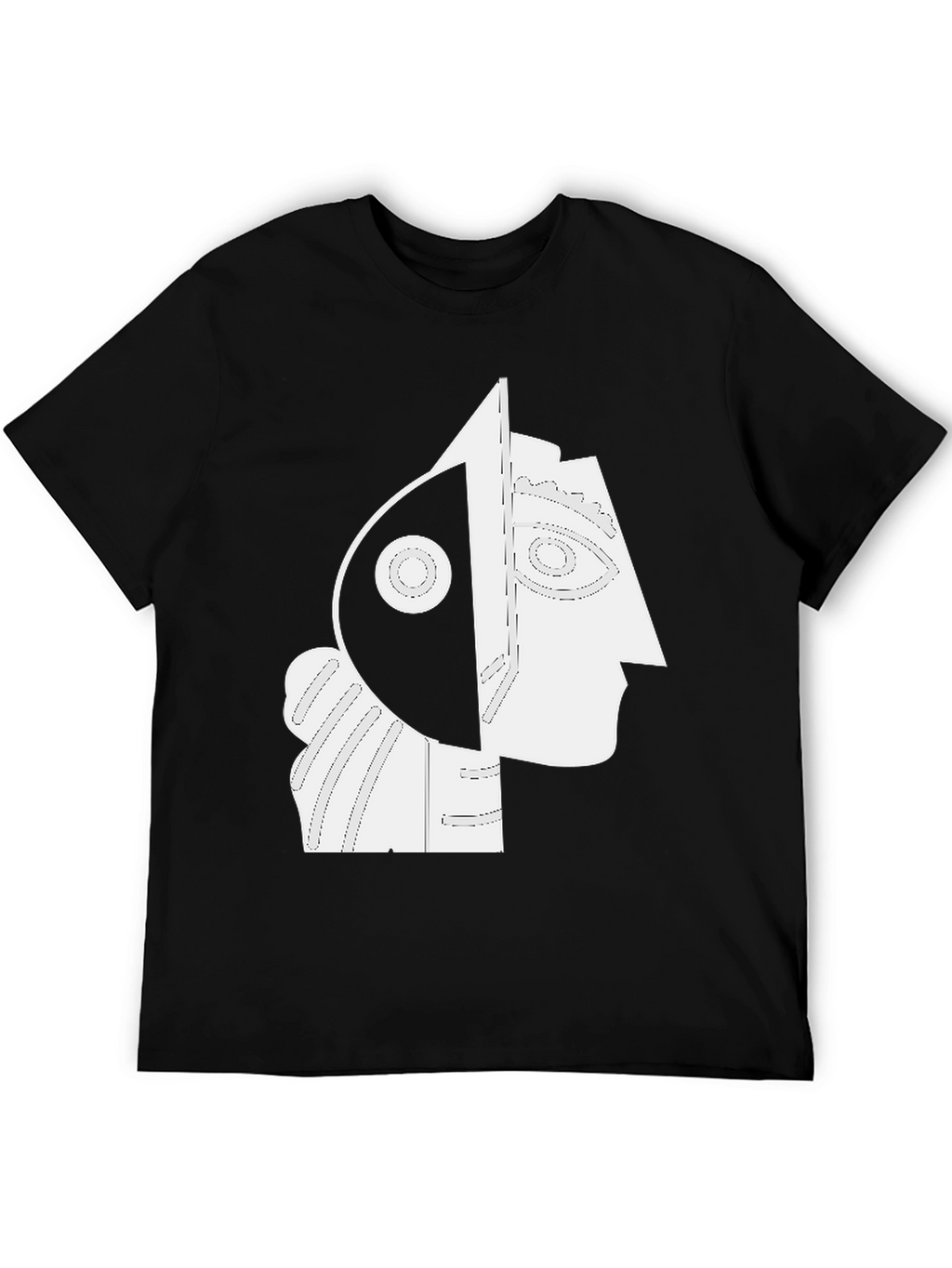 Abstract Portrait Graphic Tee - Modern Art Shirt