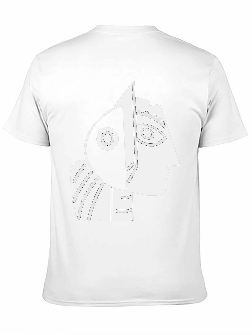 Abstract Portrait Graphic Tee - Modern Art Shirt