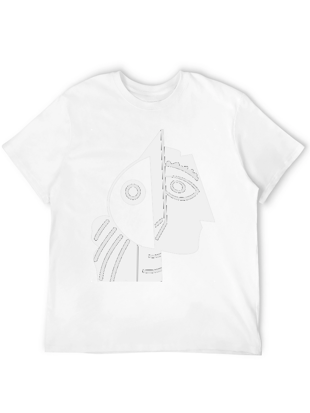 Abstract Portrait Graphic Tee - Modern Art Shirt