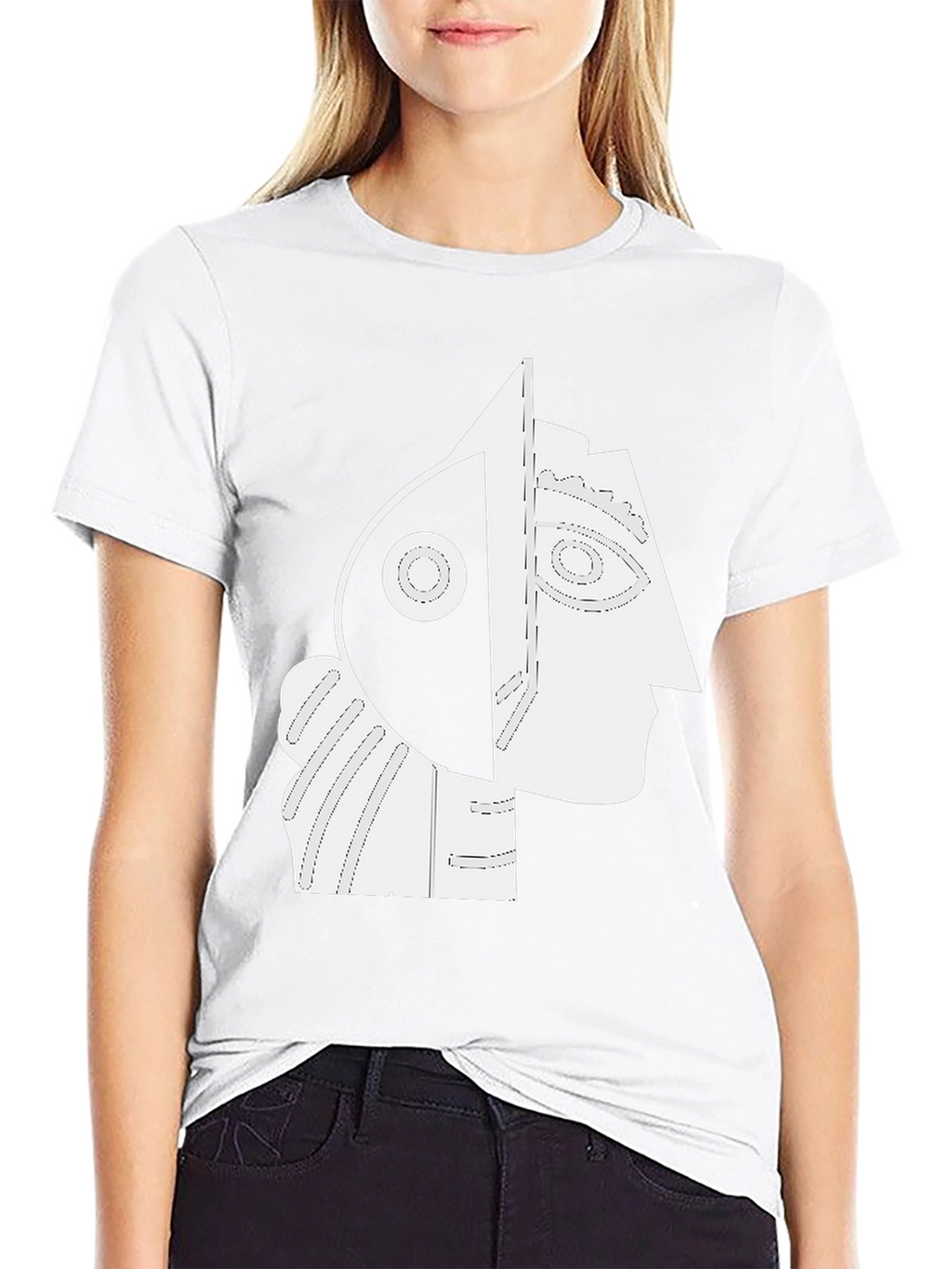 Abstract Portrait Graphic Tee - Modern Art Shirt