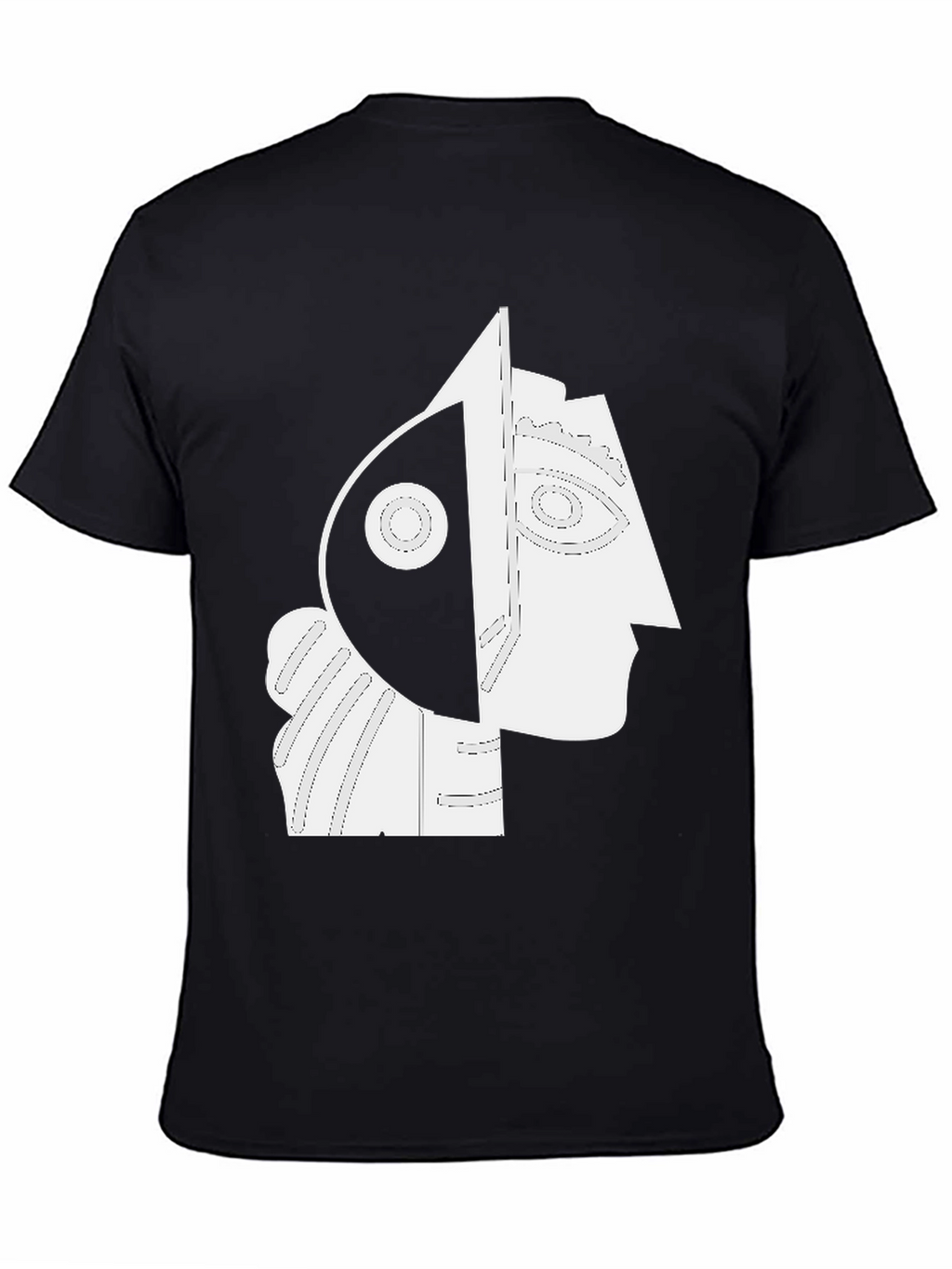 Abstract Portrait Graphic Tee - Modern Art Shirt