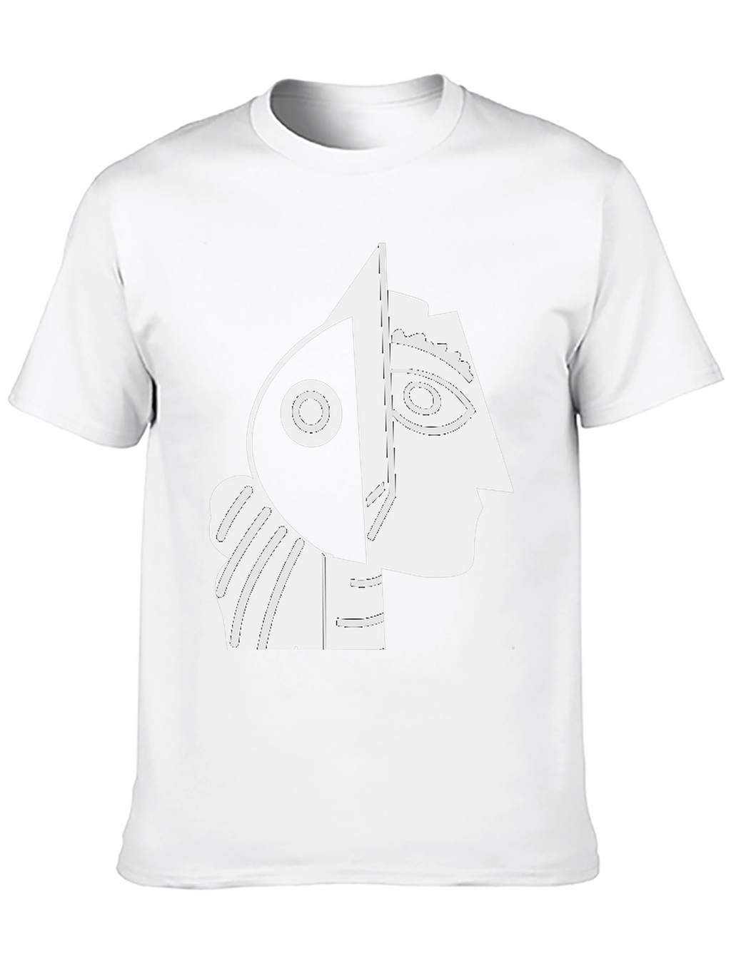 Abstract Portrait Graphic Tee - Modern Art Shirt