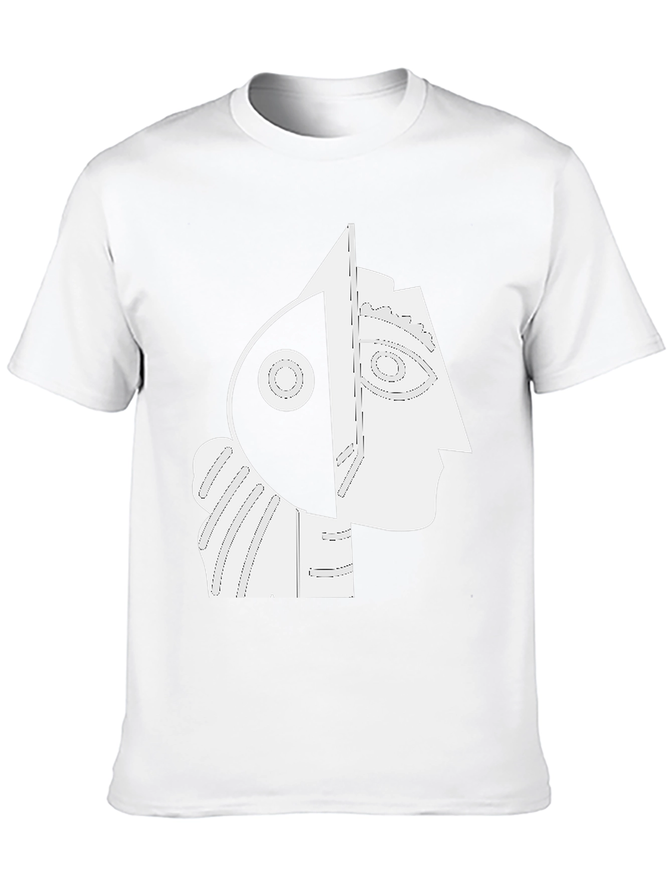 Abstract Portrait Graphic Tee - Modern Art Shirt