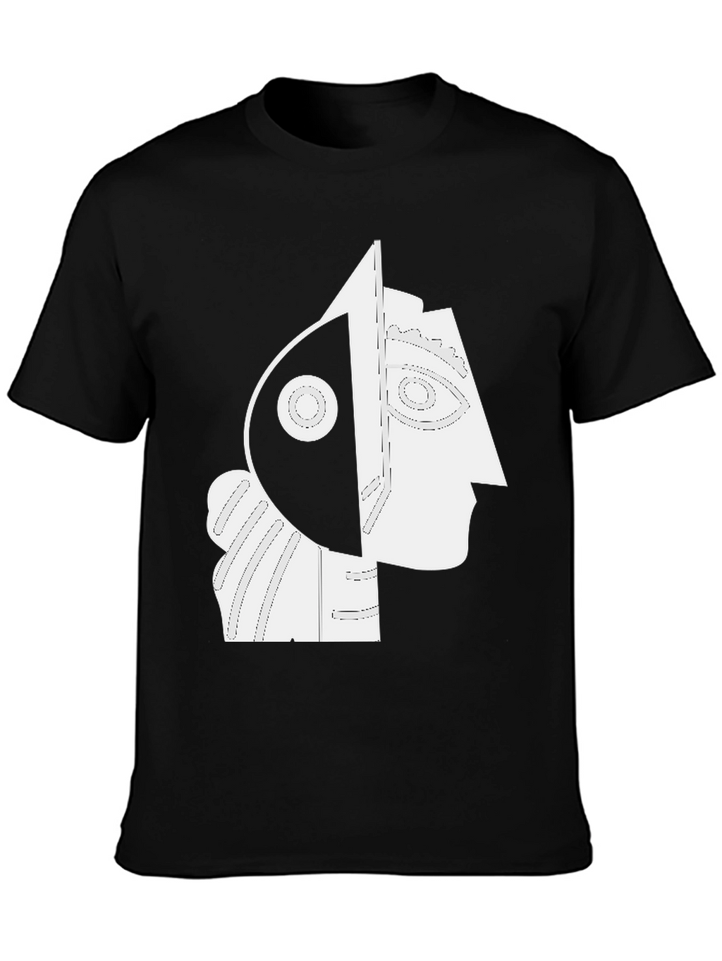 Abstract Portrait Graphic Tee - Modern Art Shirt