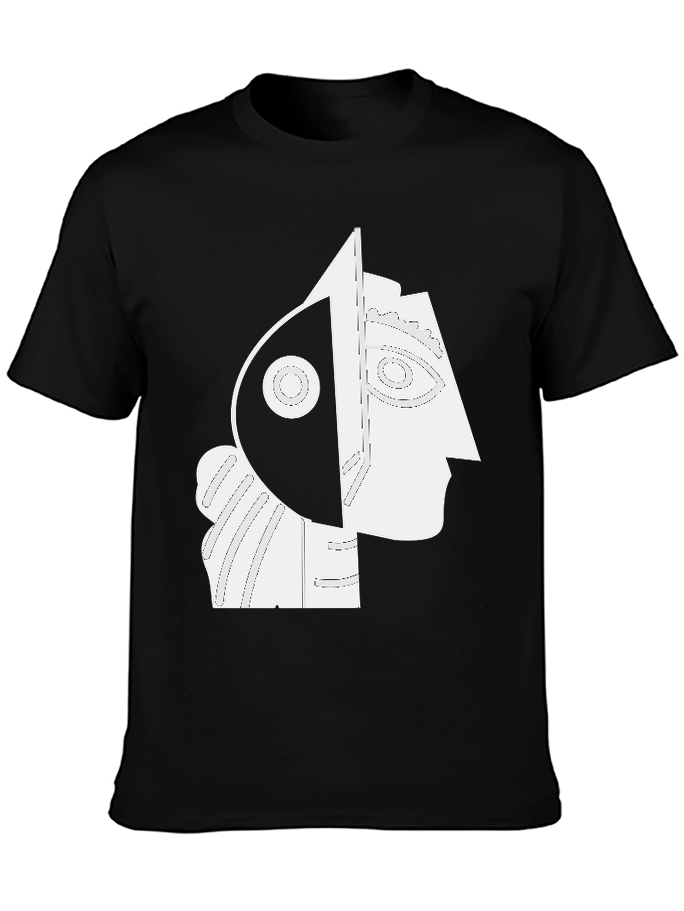Abstract Portrait Graphic Tee - Modern Art Shirt