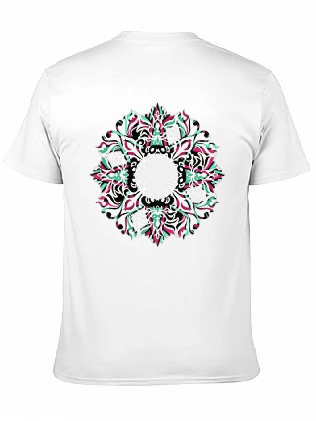 Abstract Mandala Graphic Black T-Shirt