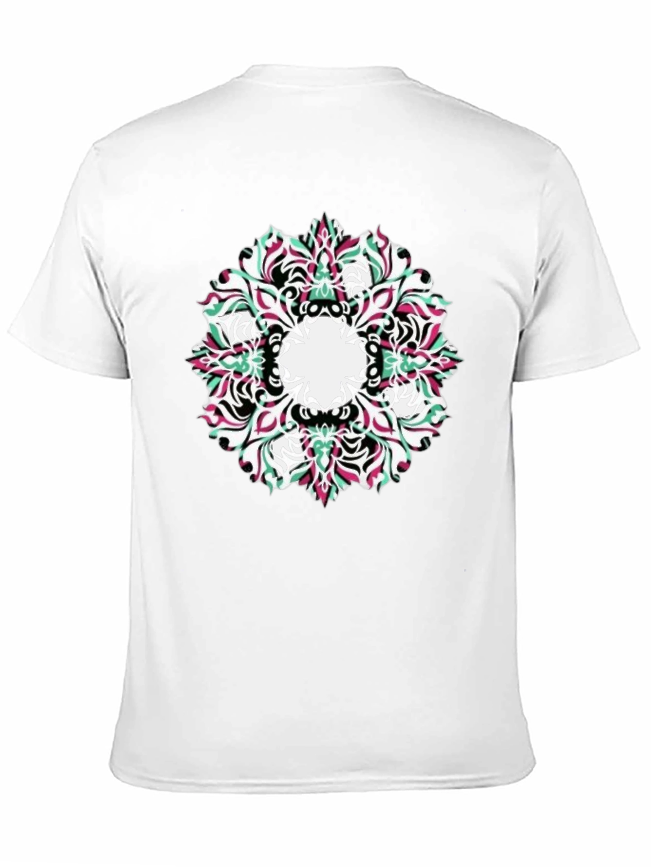 Abstract Mandala Graphic Black T-Shirt