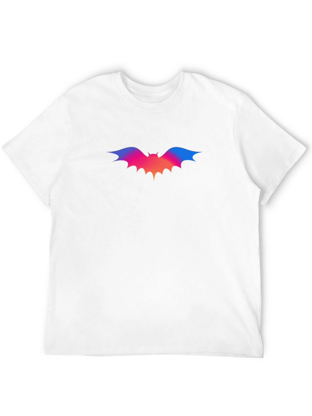Gradient Bat Graphic Black T-Shirt