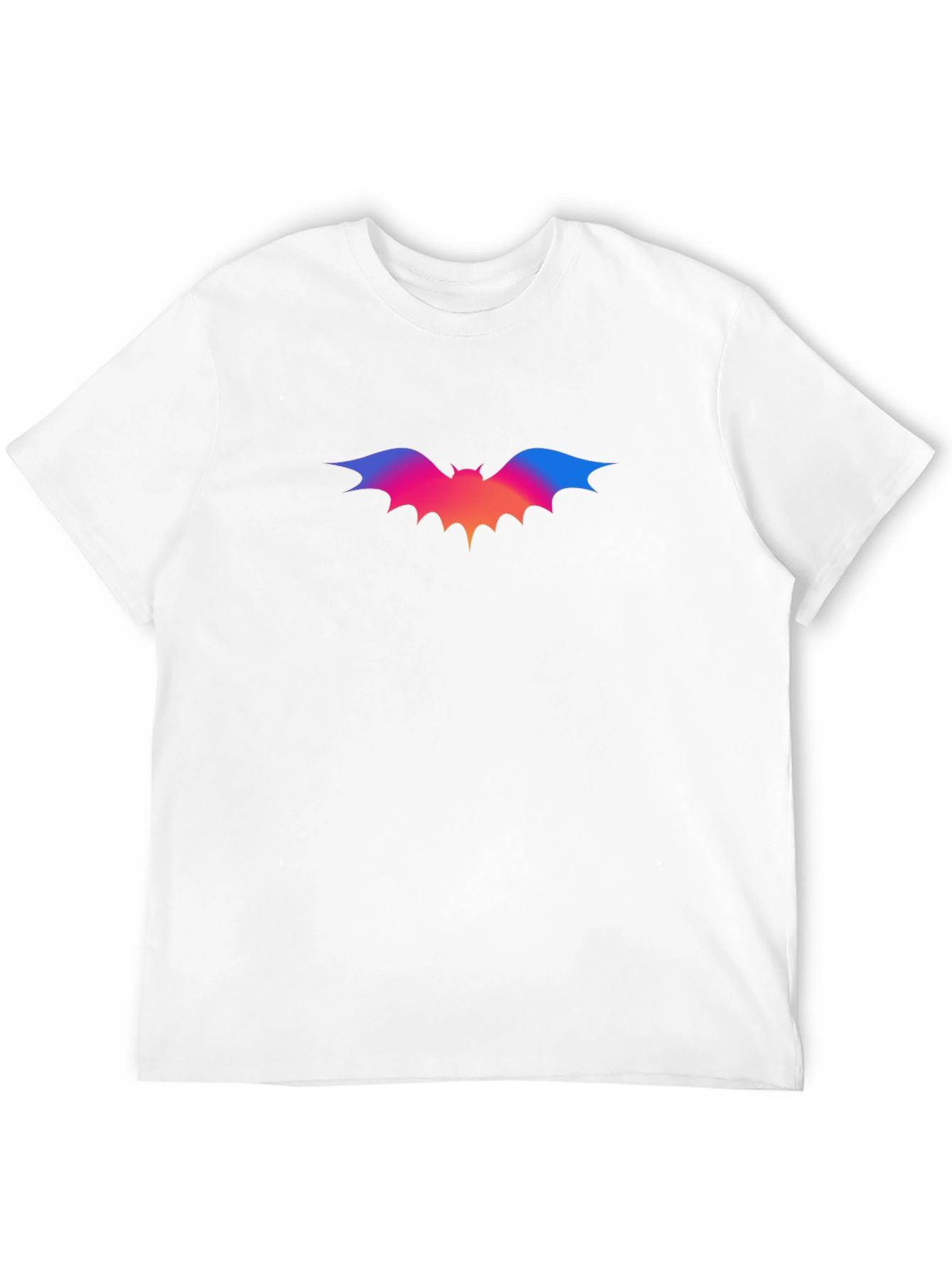 Gradient Bat Graphic Black T-Shirt