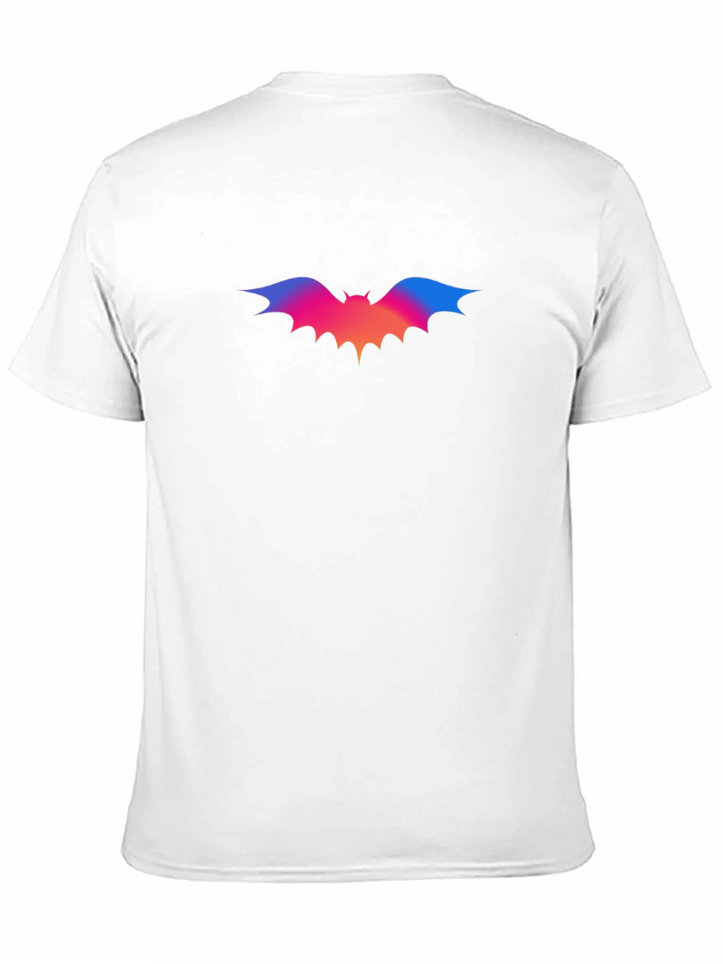 Gradient Bat Graphic Black T-Shirt