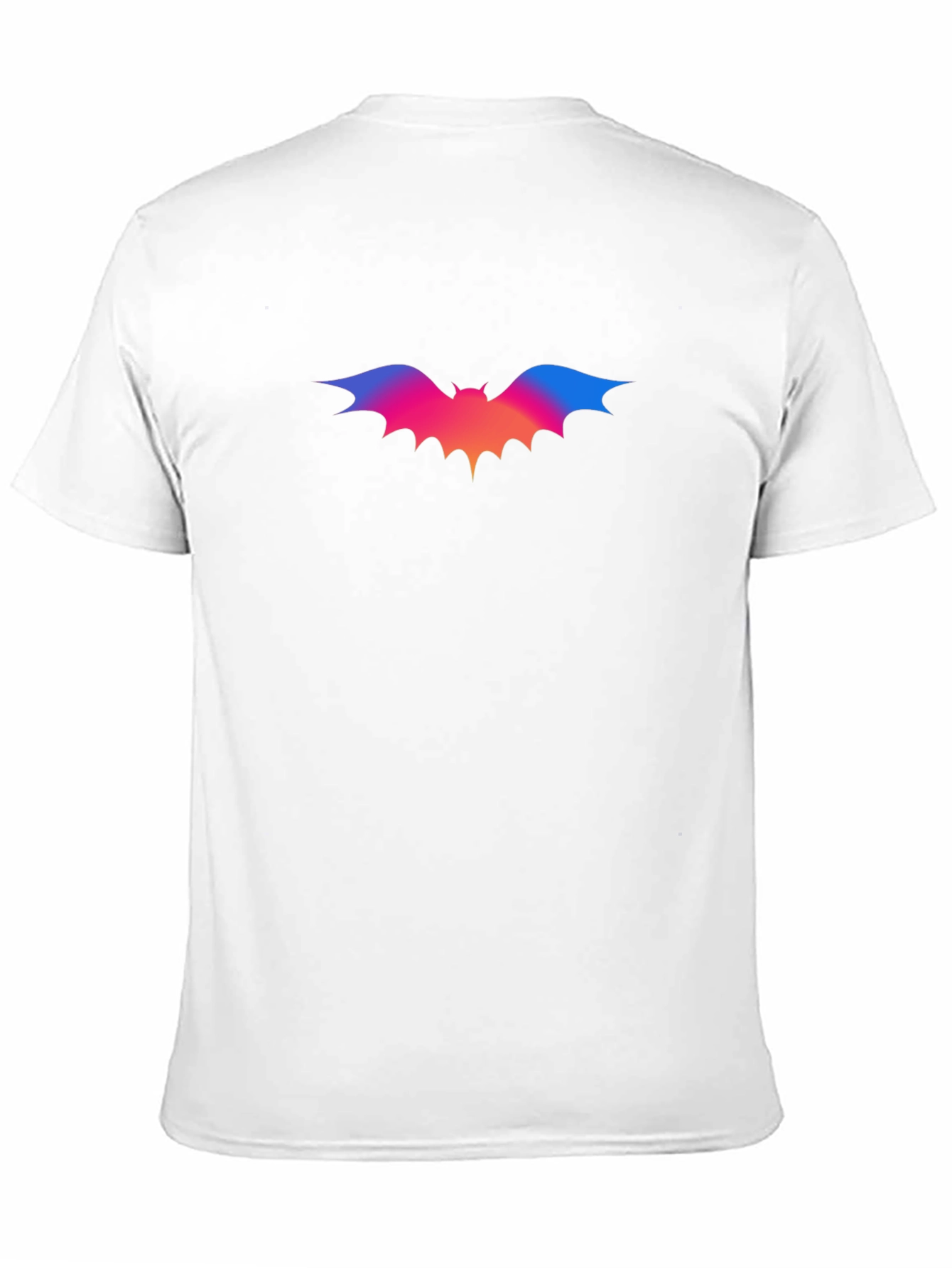 Gradient Bat Graphic Black T-Shirt