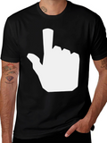 Novelty Pointer Hand Graphic Tee - Black