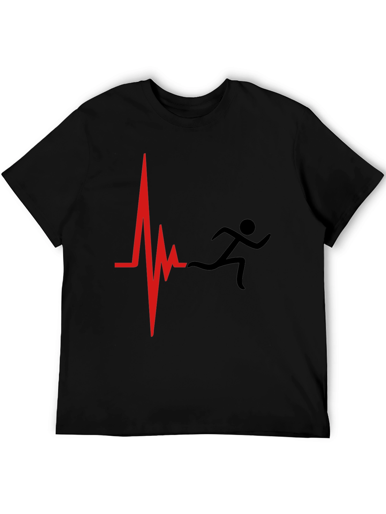 Running Heartbeat Graphic Tee - Sporty Casual