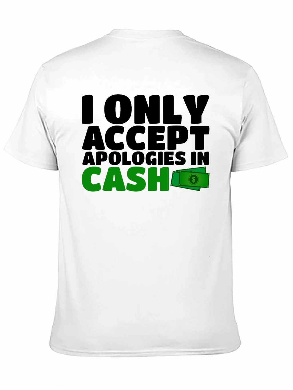 Cash Apology T-Shirt - Mens Black Tee