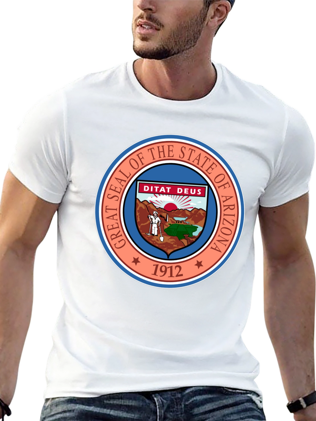Arizona State Seal Black T-Shirt