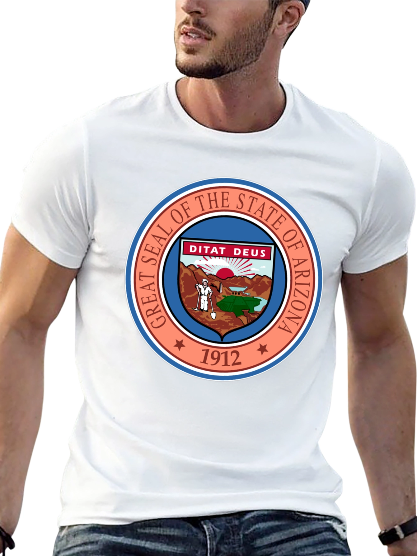 Arizona State Seal Black T-Shirt
