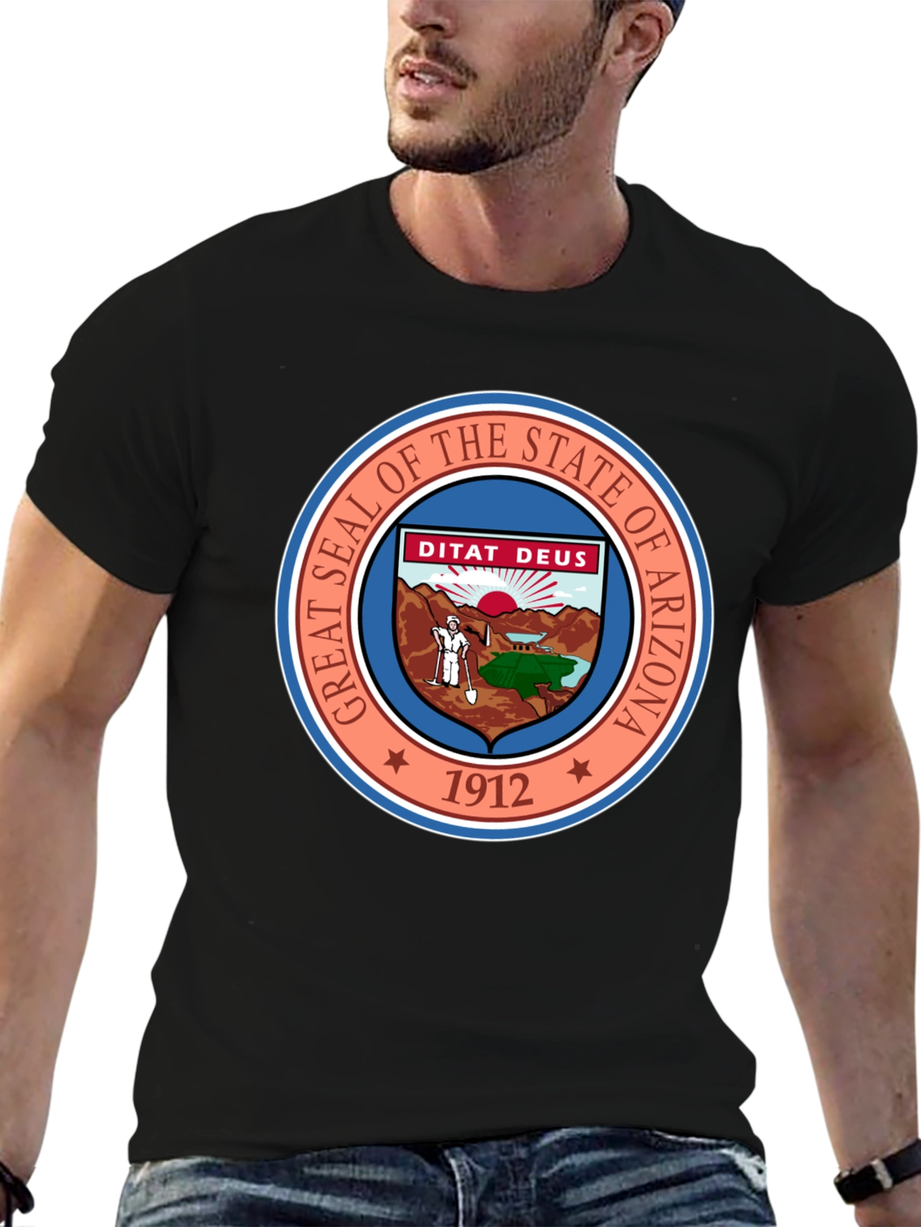 Arizona State Seal Black T-Shirt