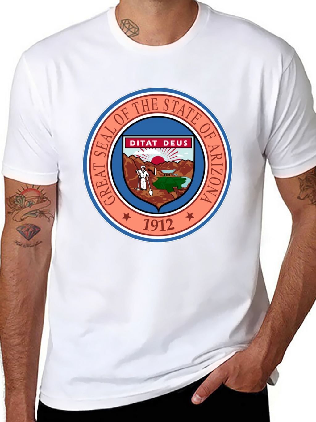 Arizona State Seal Black T-Shirt