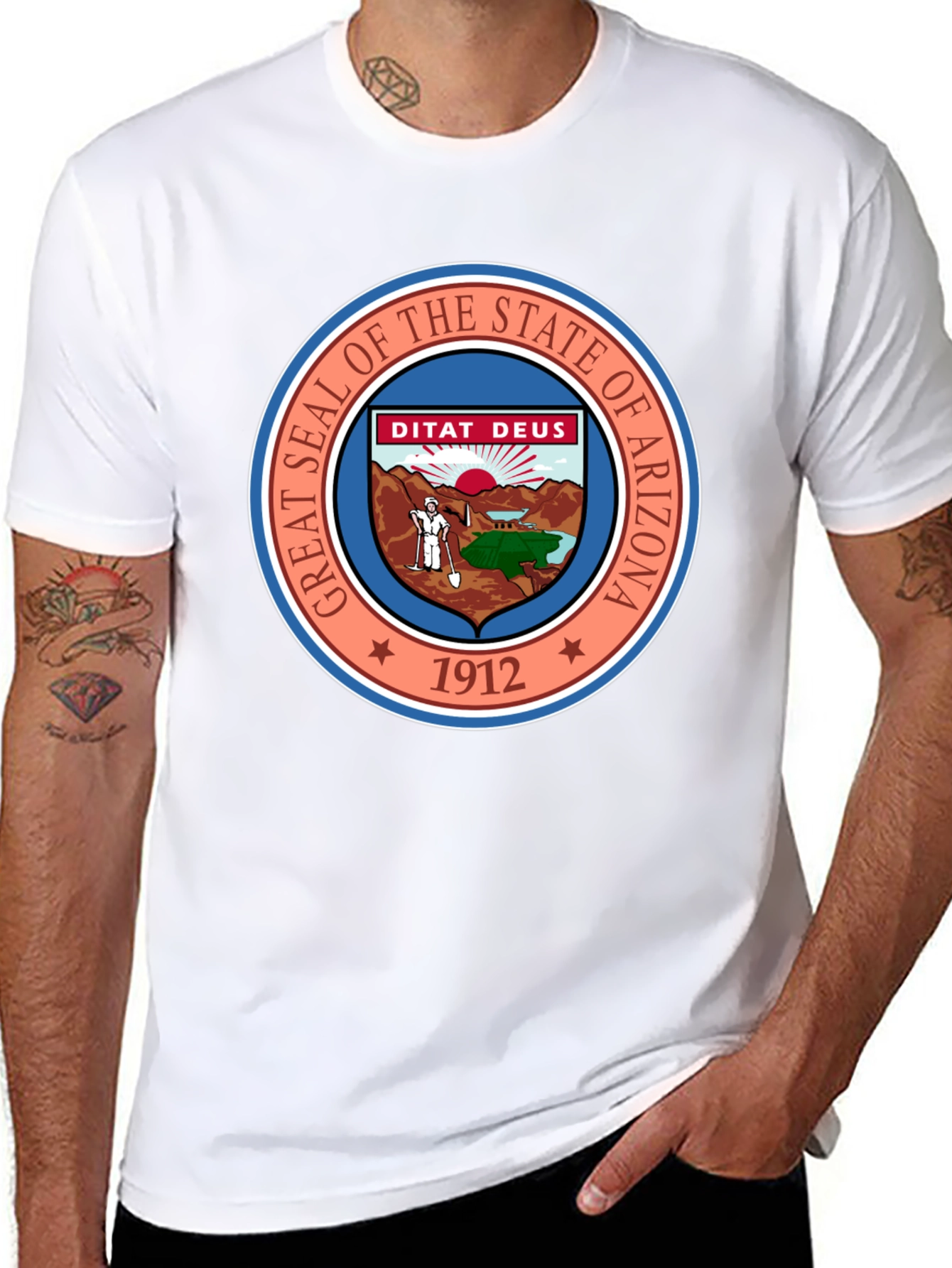 Arizona State Seal Black T-Shirt