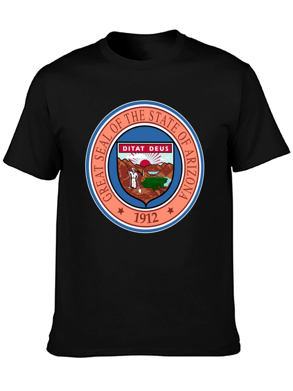 Arizona State Seal Black T-Shirt