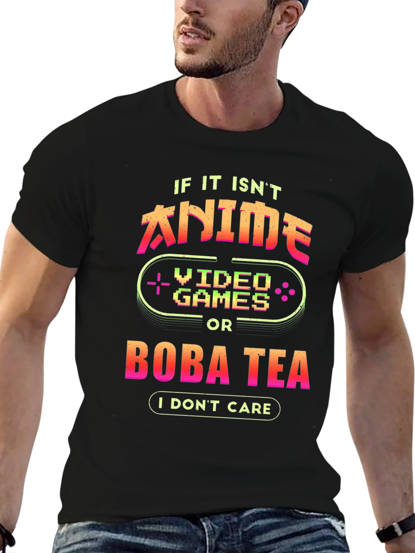Anime Video Games Boba Tea Graphic Tee
