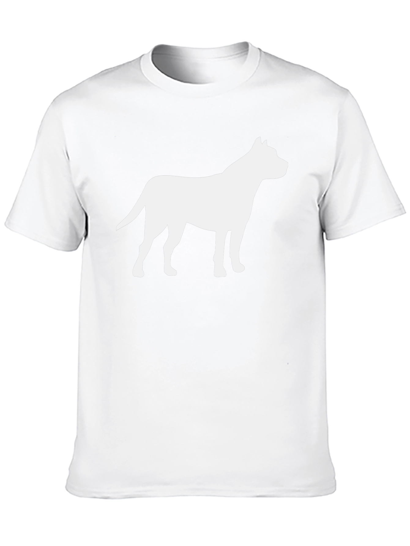 Pitbull Silhouette T-Shirt - Black Cotton Tee