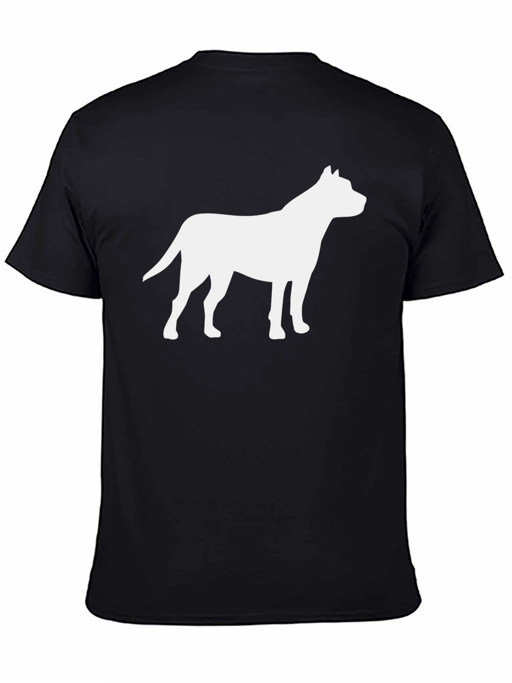 Pitbull Silhouette T-Shirt - Black Cotton Tee